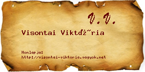 Visontai Viktória névjegykártya